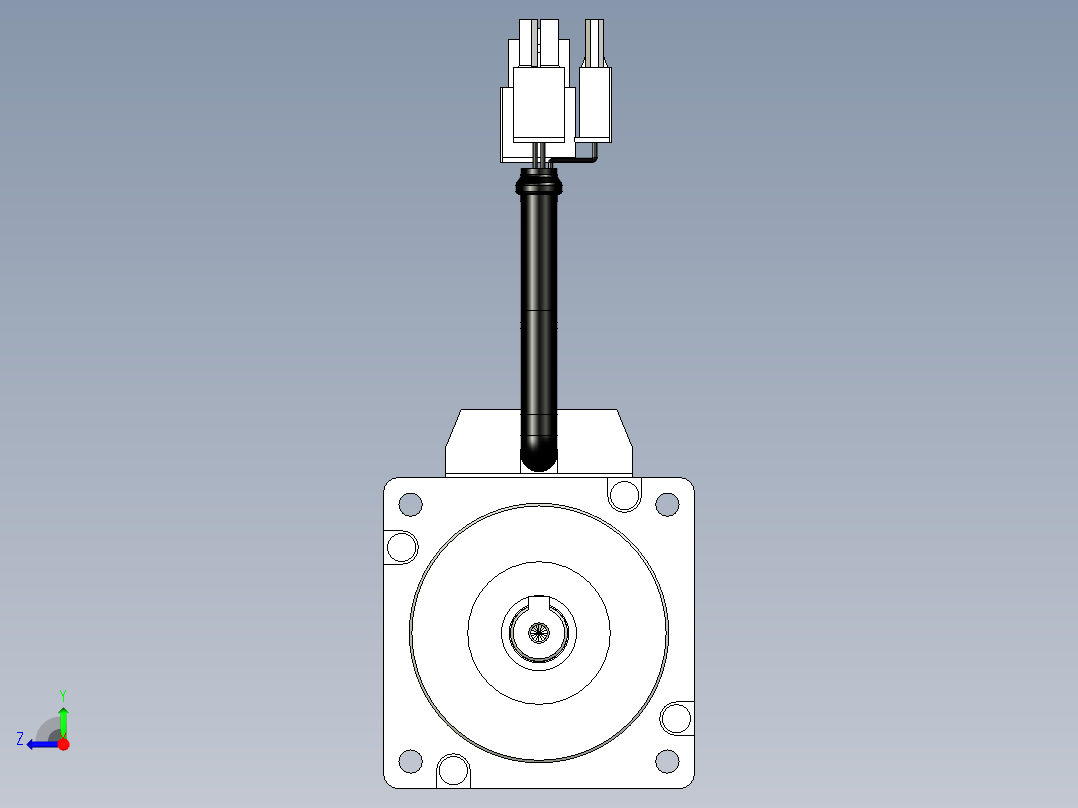 松下200W伺服电机右视图