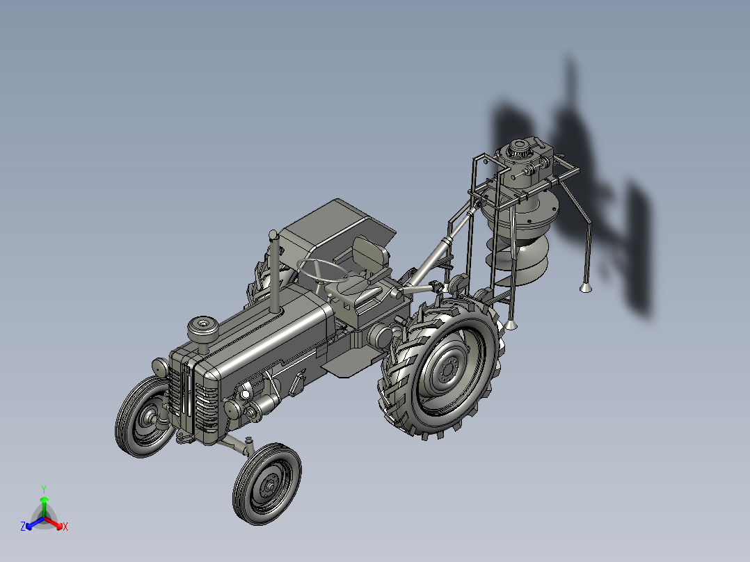 立式螺旋打洞机主视图