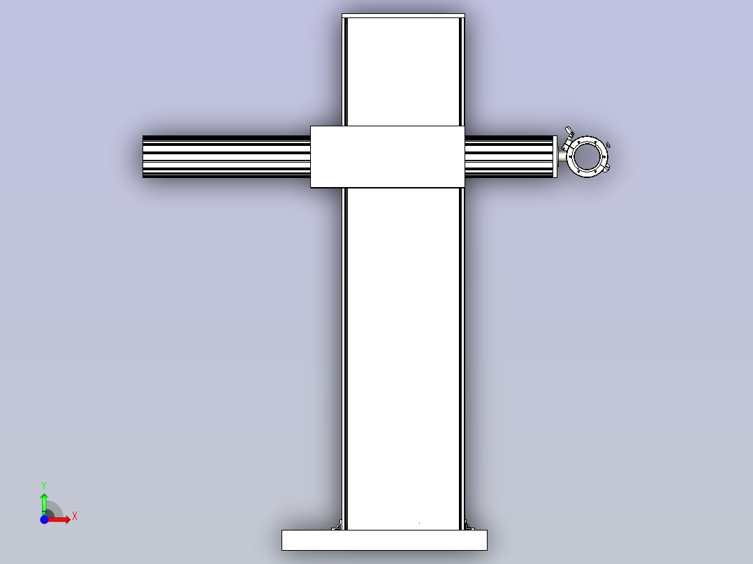 X射线管升降架车前视图