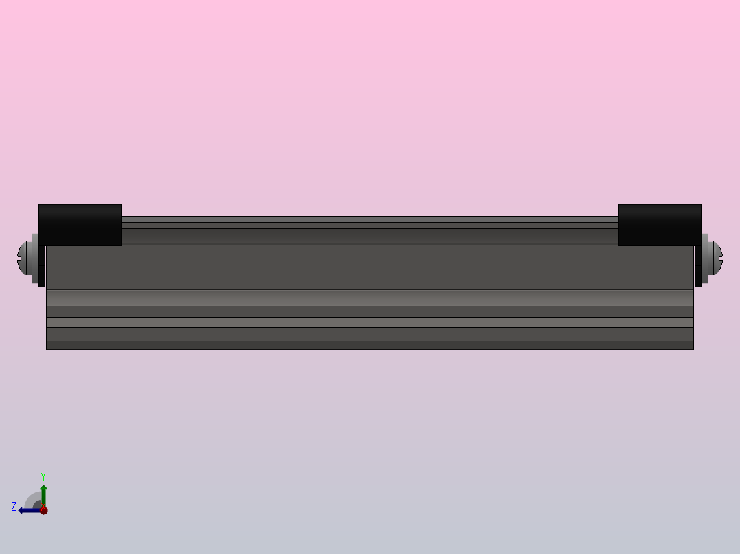 带防护带和防护端盖的滚珠导轨SNS[SNS R1605 363 61 156mm]右视图