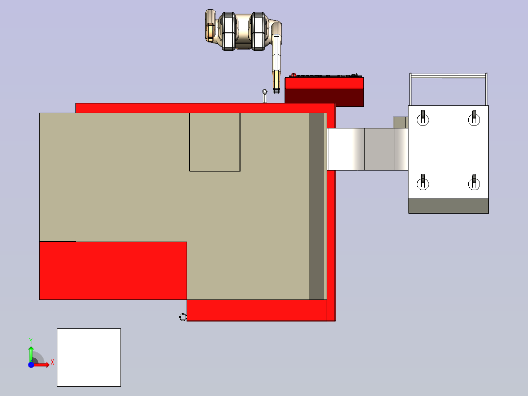 转塔数控车床3D模型图纸前视图