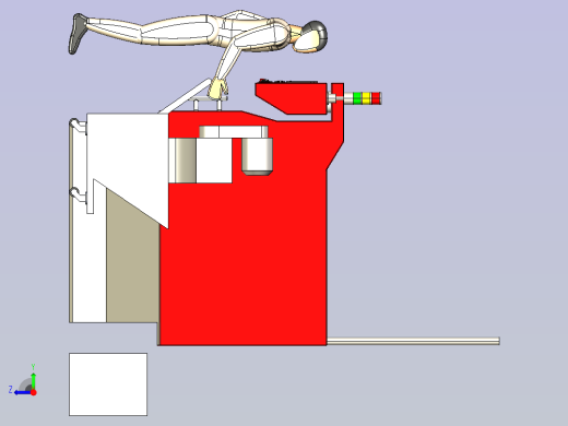 转塔数控车床3D模型图纸右视缩略图