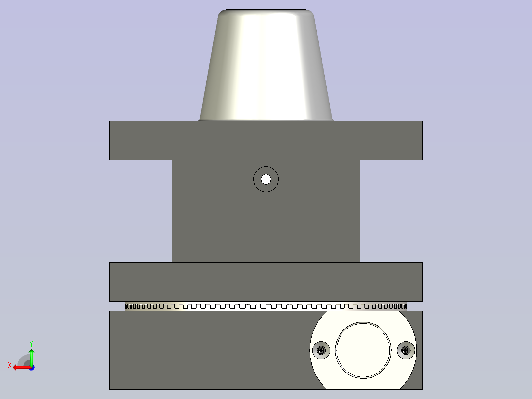 车床电动四方刀架后视图