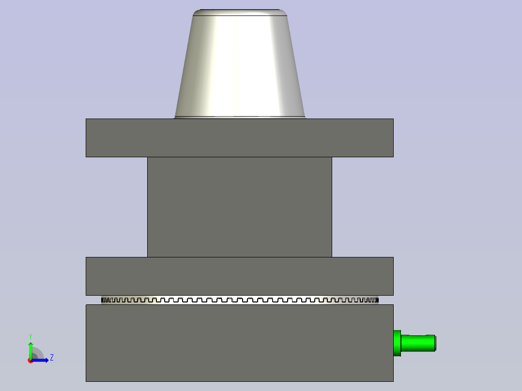 车床电动四方刀架左视图