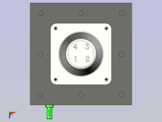 车床电动四方刀架俯视缩略图
