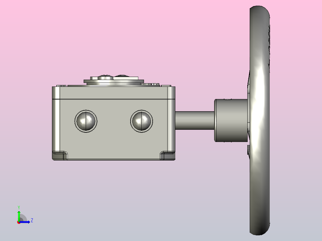 阀门齿轮操作机构GO-01-ISO左视图