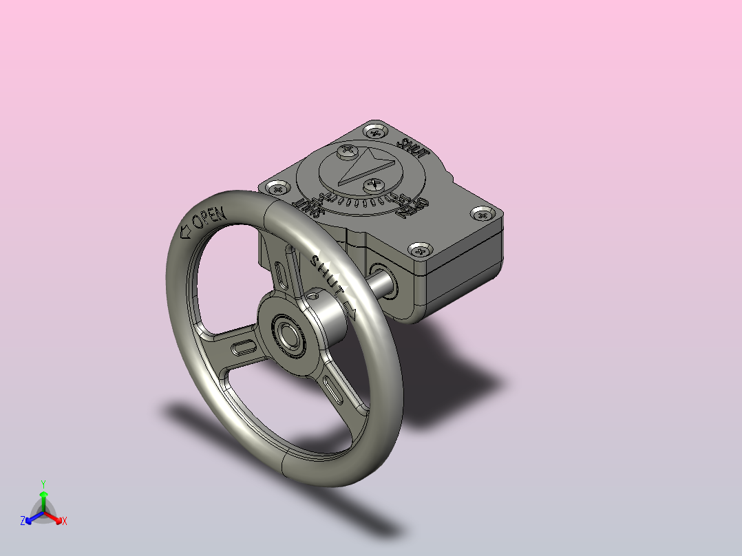 阀门齿轮操作机构GO-01-ISO正等轴测图