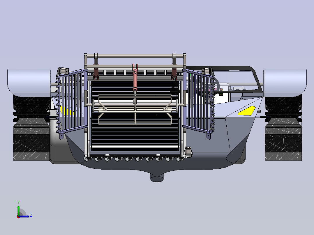 小型除草船左视图