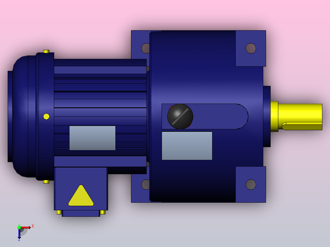 GH10-400W32型电机俯视图