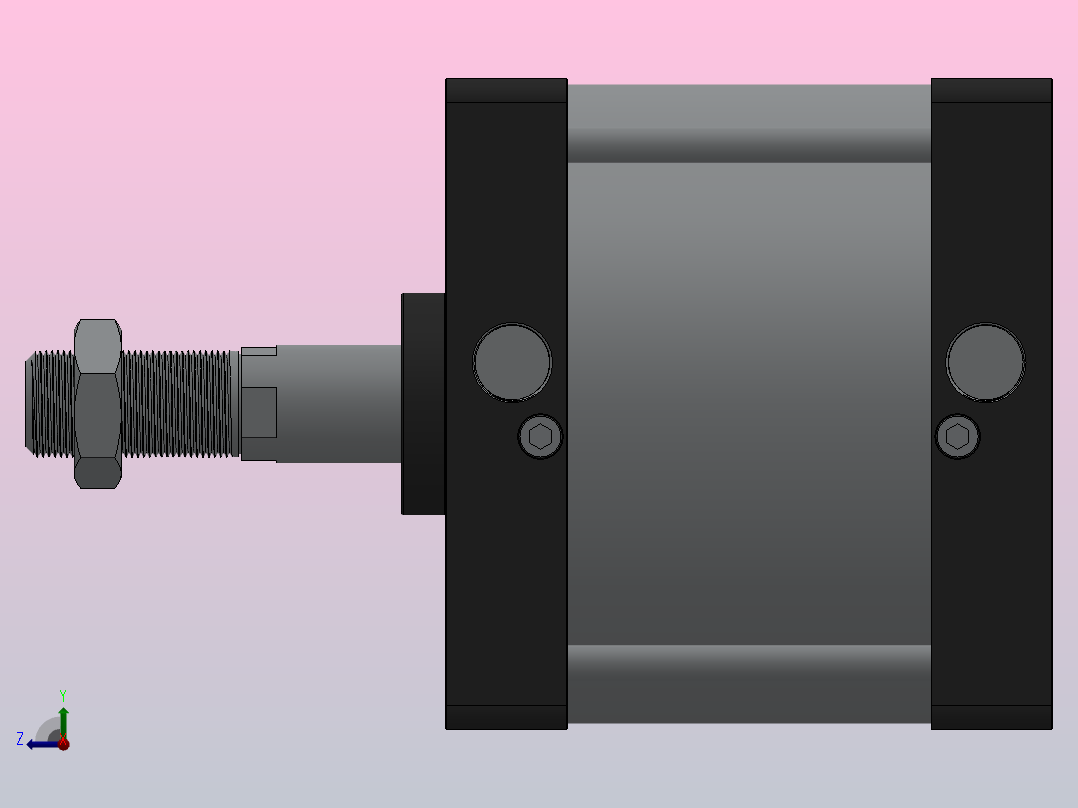 SC气缸SC标准气缸系列SC-200X80-S右视图