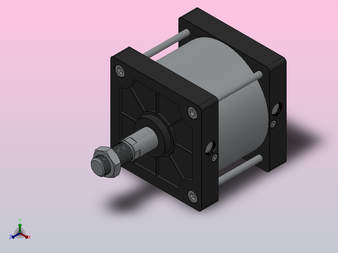SC气缸SC标准气缸系列SC-200X80-S正等轴测图