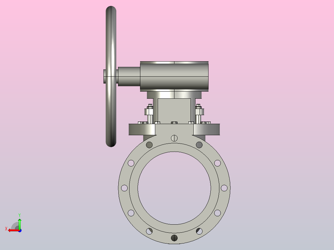 1.6MPa 上装偏心半球阀[300]后视图