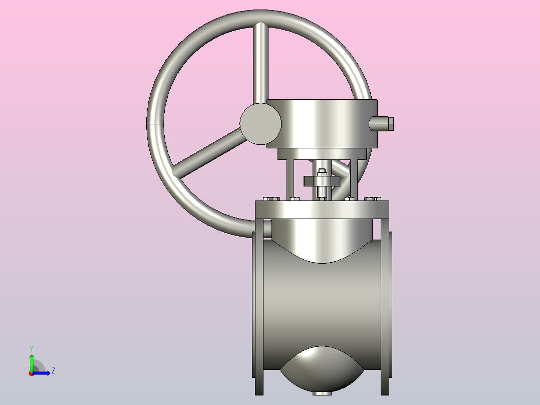 1.6MPa 上装偏心半球阀[300]左视图