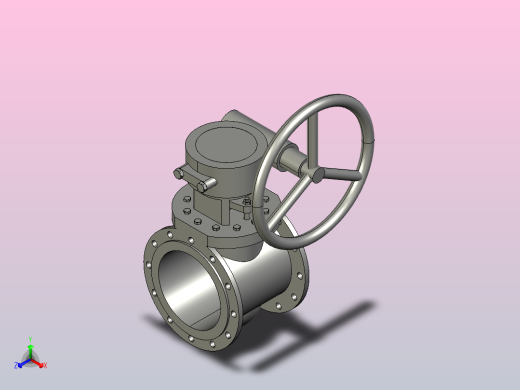 1.6MPa 上装偏心半球阀[300]正等轴测缩略图