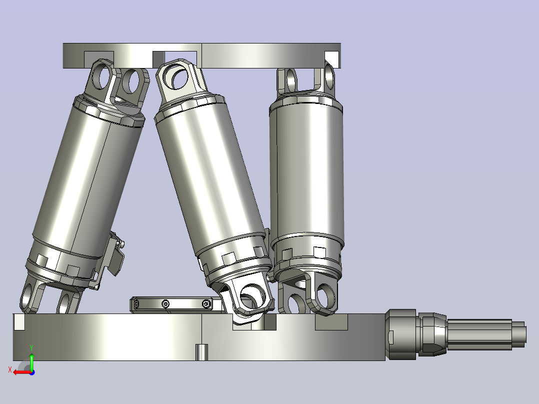 六自由度位移平台后视图