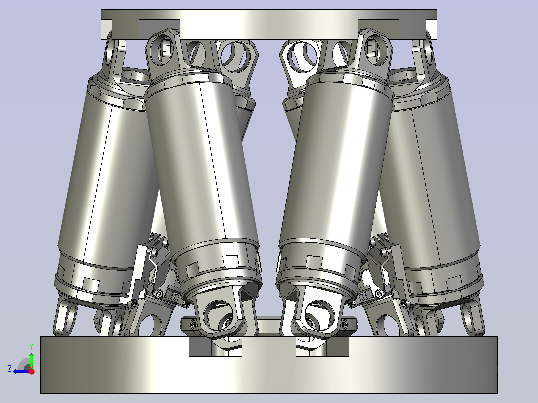 六自由度位移平台右视图