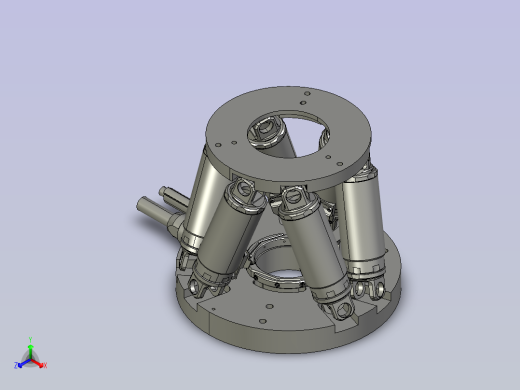 六自由度位移平台正等轴测缩略图