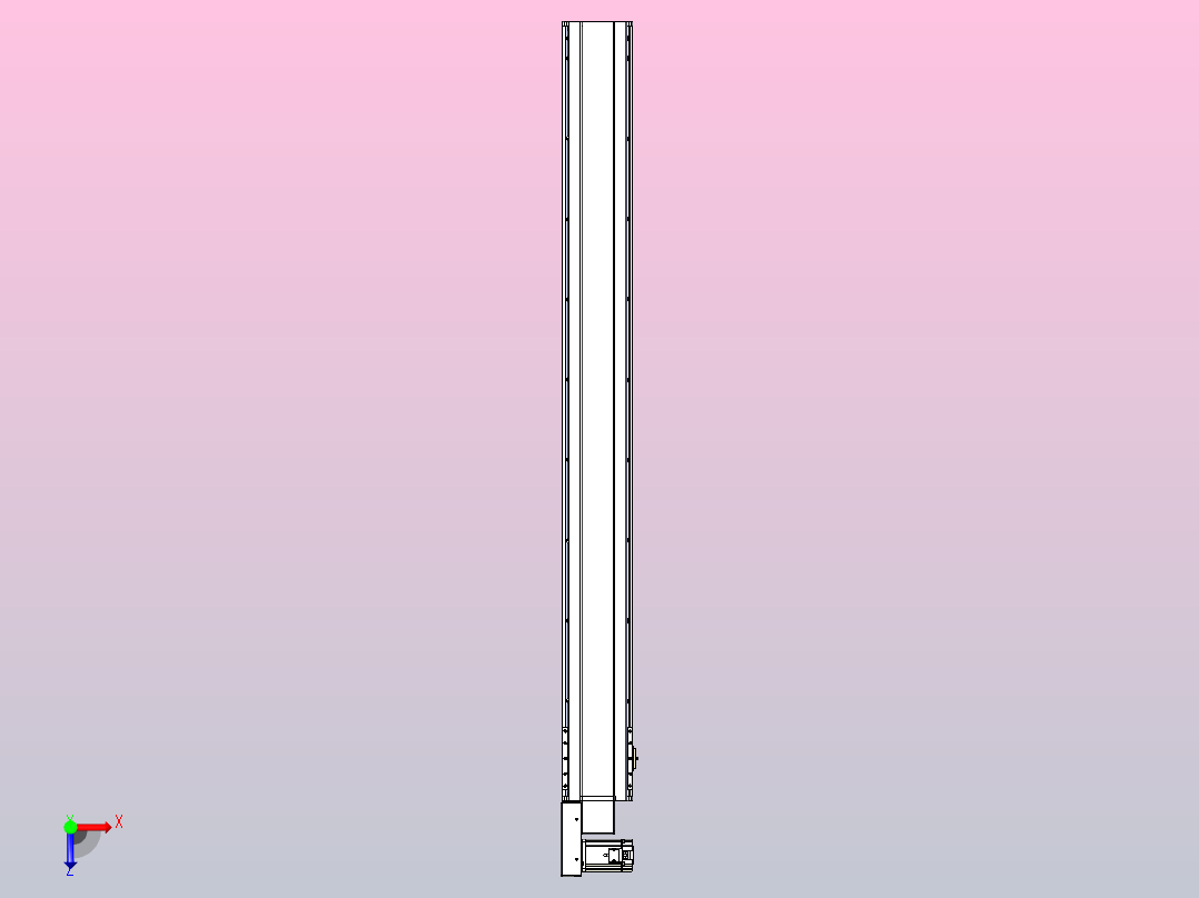 皮带直线轴半封闭可选导轨TPA-HNB-175D-140-L1650-ML-C-P75-N3俯视图