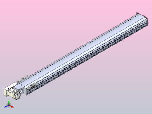皮带直线轴半封闭可选导轨TPA-HNB-175D-140-L1650-ML-C-P75-N3正等轴测缩略图