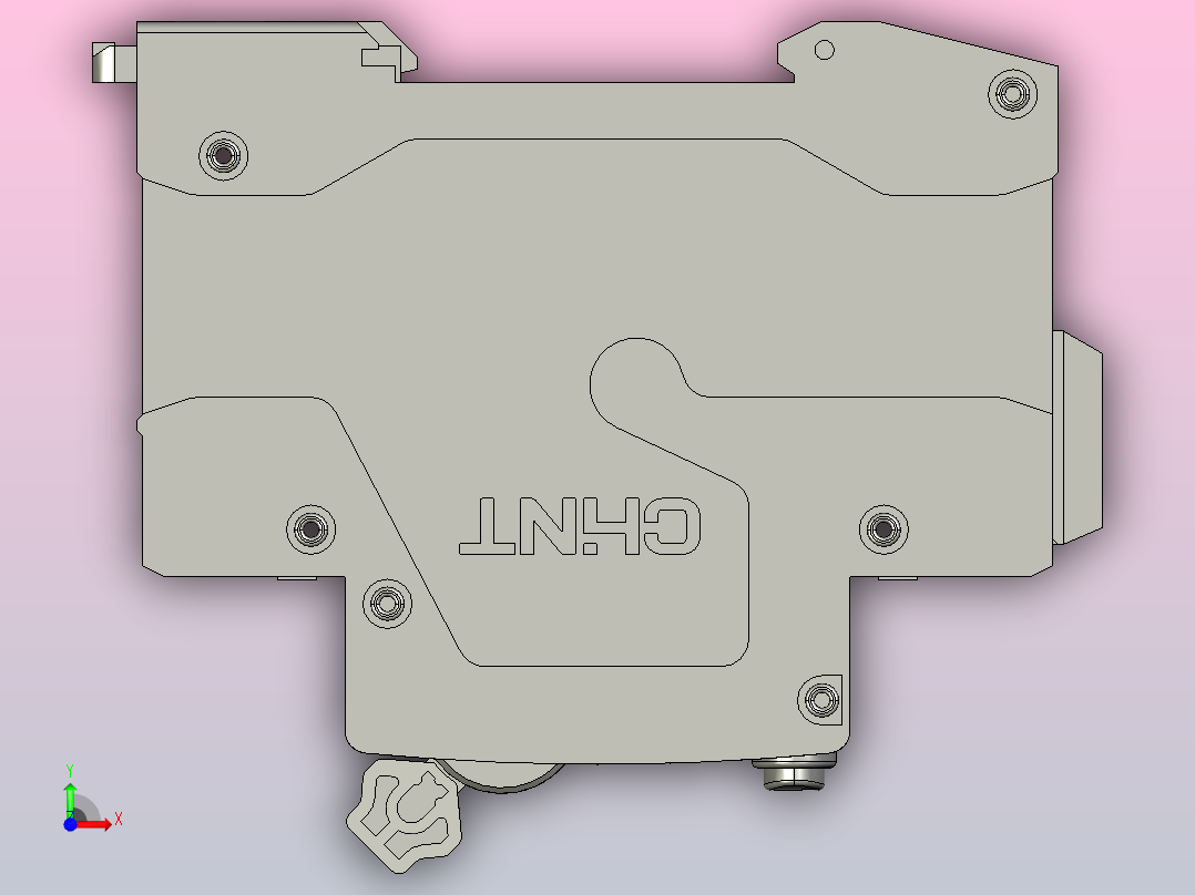 NB1L-MD具有自动重合闸功能的剩余电流保护断路器三维模型202307前视图