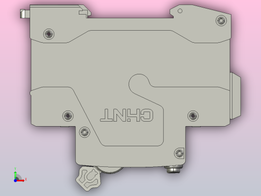 NB1L-MD具有自动重合闸功能的剩余电流保护断路器三维模型202307前视缩略图