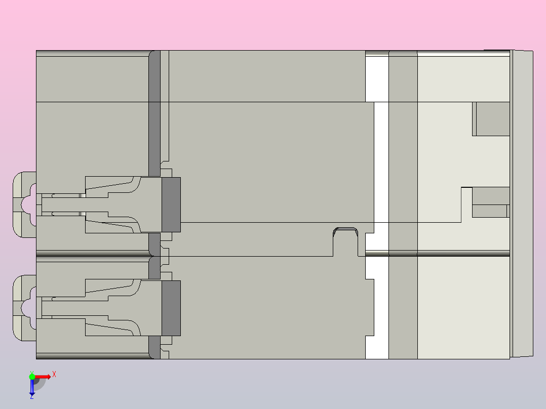 NB1L-MD具有自动重合闸功能的剩余电流保护断路器三维模型202307俯视图