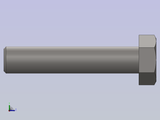 M10 X 50 MM 六角螺栓左视缩略图