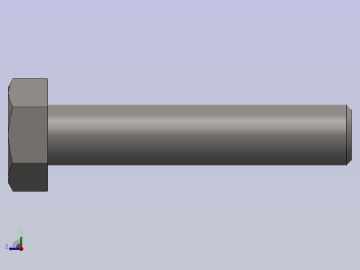 M10 X 50 MM 六角螺栓右视缩略图