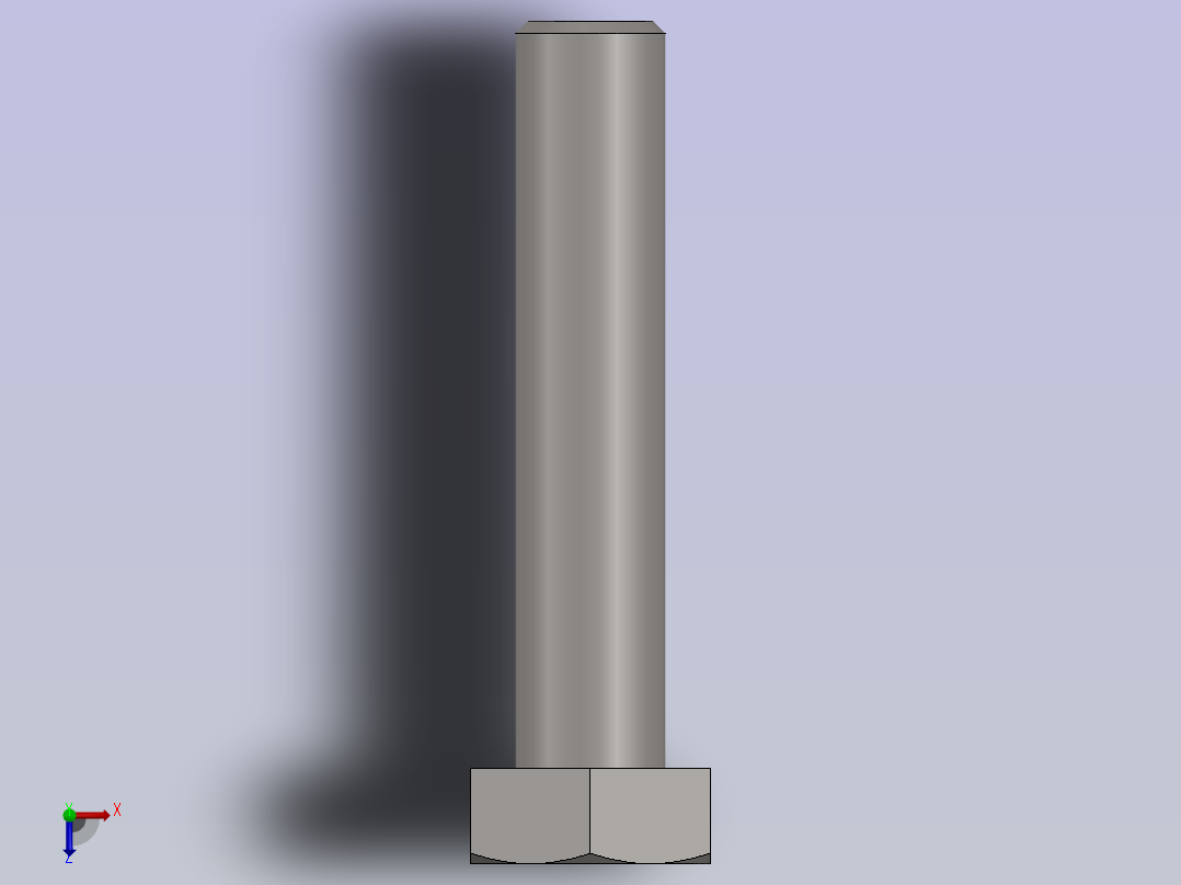 M10 X 50 MM 六角螺栓俯视图