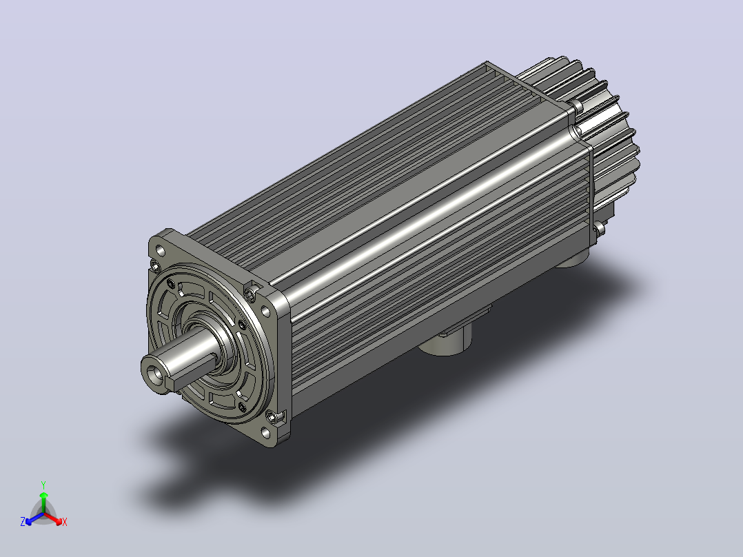 伺服电机MS1H2-25C30CD-A334Z正等轴测图