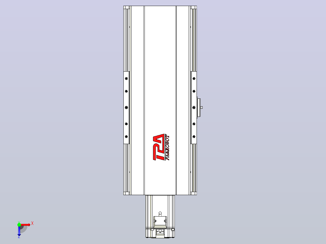 日规模组半封闭丝杆TPA-HNR-202D-2510C-L100-M-Y-P75-N3俯视图