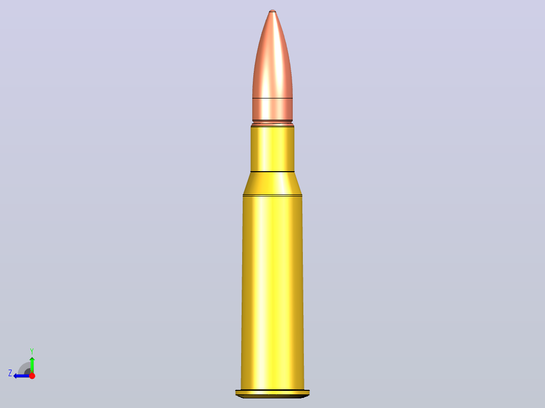 子弹7.62х54R口径右视图