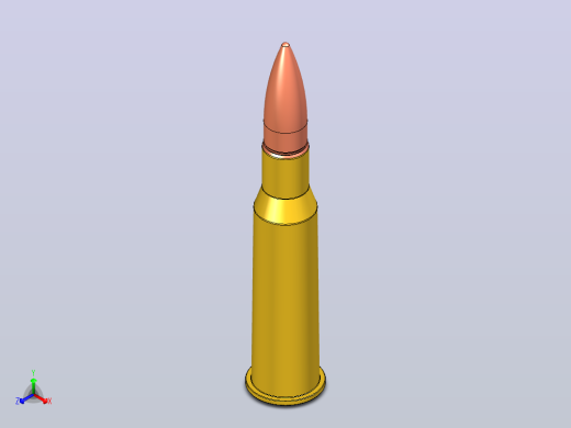 子弹7.62х54R口径正等轴测缩略图