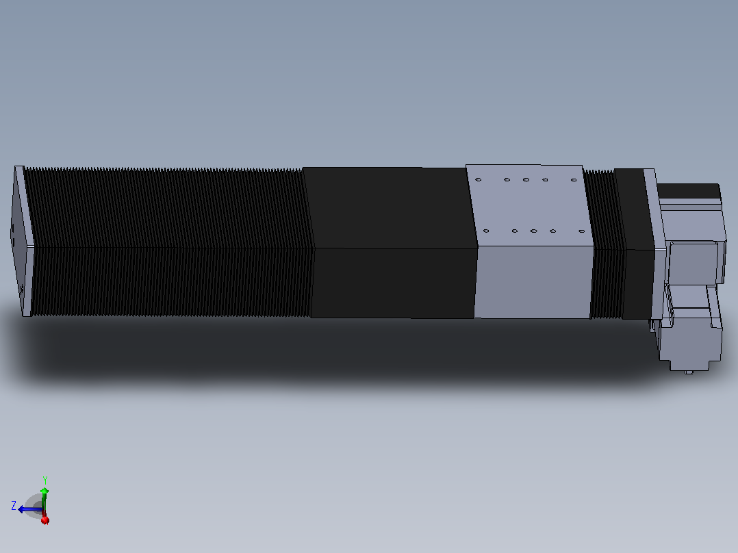 直线模组DMBF170-LDCR（电机左下折）[DMBF170-L45S500-DT750-A2U-LDCR]主视图