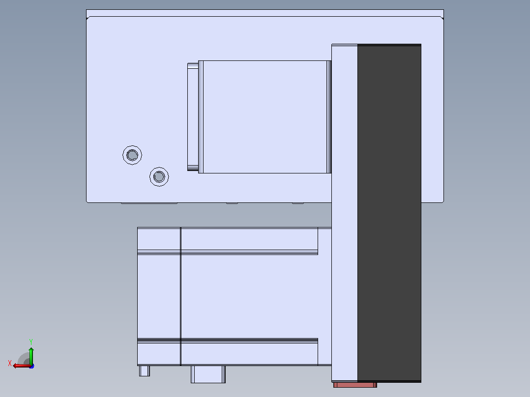 直线模组DMBF170-LDCR（电机左下折）[DMBF170-L45S500-DT750-A2U-LDCR]后视图