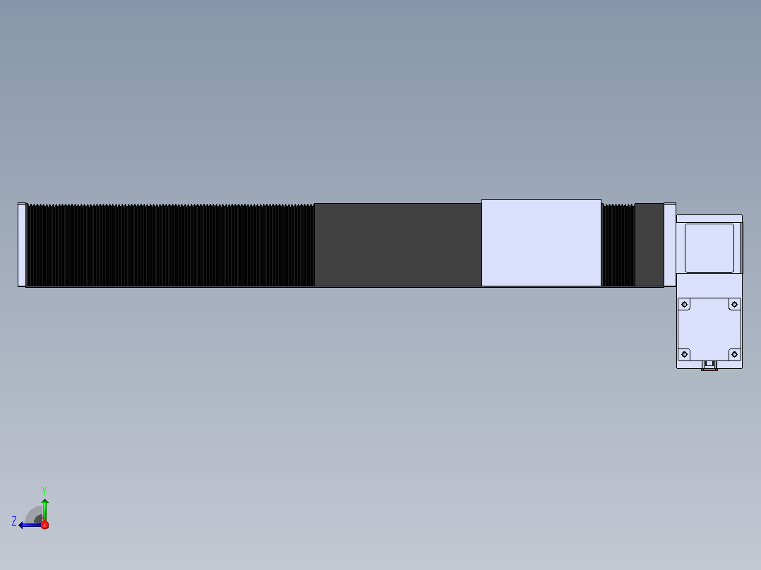 直线模组DMBF170-LDCR（电机左下折）[DMBF170-L45S500-DT750-A2U-LDCR]右视图