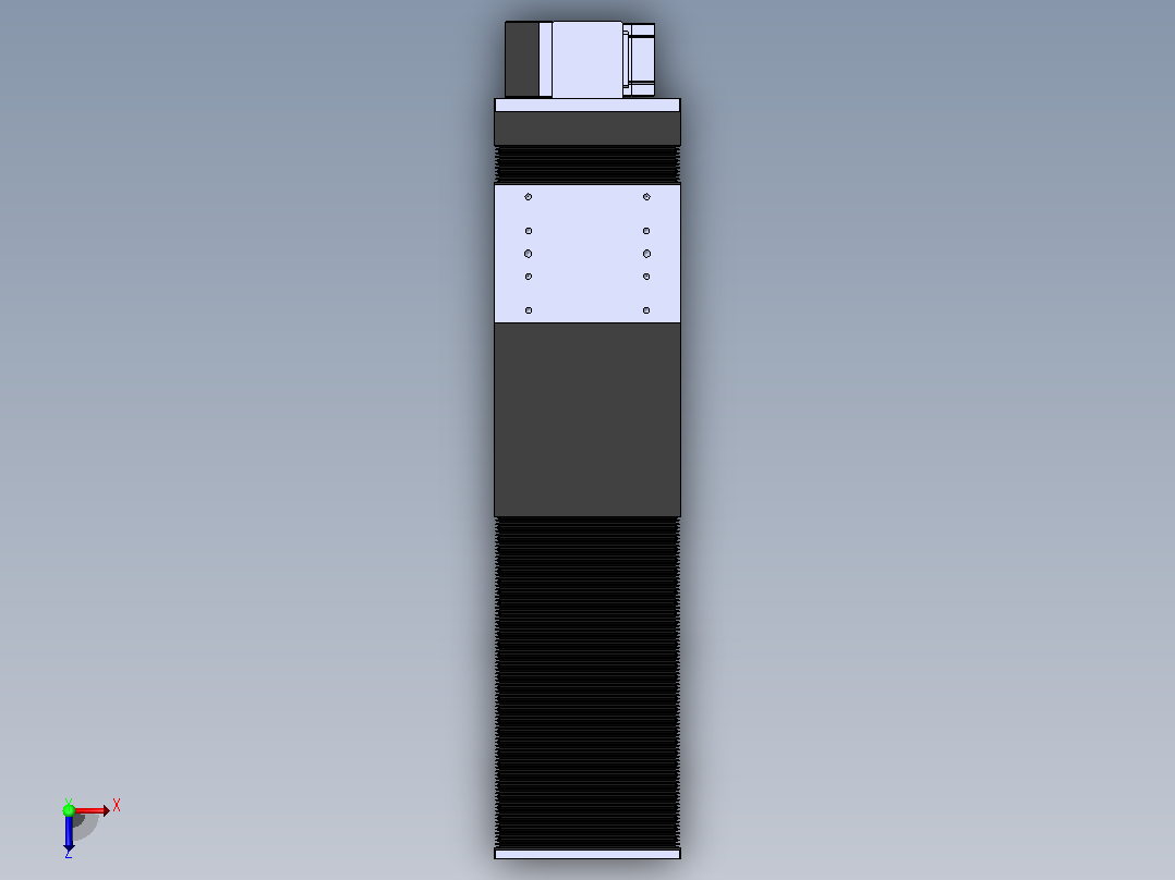直线模组DMBF170-LDCR（电机左下折）[DMBF170-L45S500-DT750-A2U-LDCR]俯视图