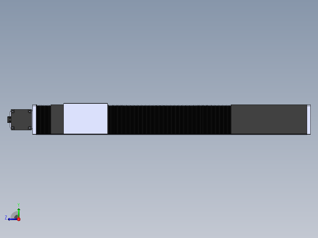 直线模组DMBF135-LTCR（左折直连带电机座）[DMBF135-L45S500-DT400-A2U-LTCR]右视图