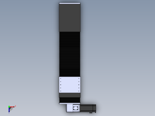 直线模组DMBF135-LTCR（左折直连带电机座）[DMBF135-L45S500-DT400-A2U-LTCR]俯视缩略图
