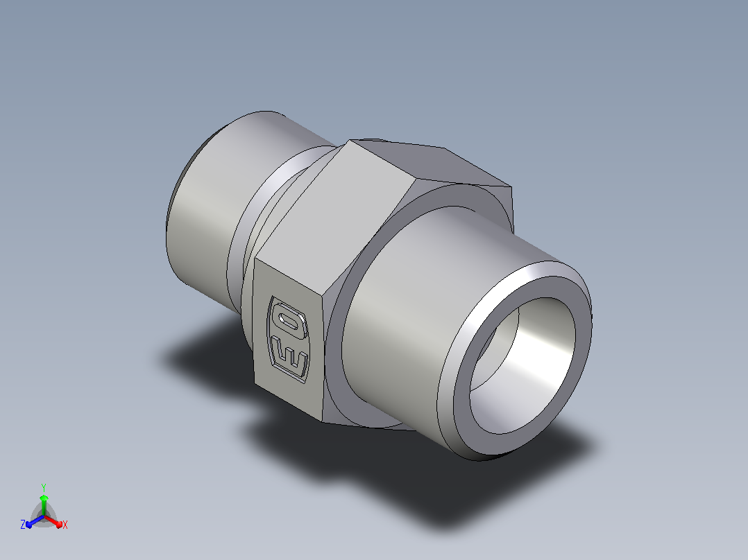 公螺柱连接器GE10SM71X正等轴测图