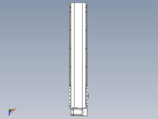 皮带直线轴半封闭可选导轨TPA-HNB-202D-140-L800-RU-C-P75-N3俯视缩略图