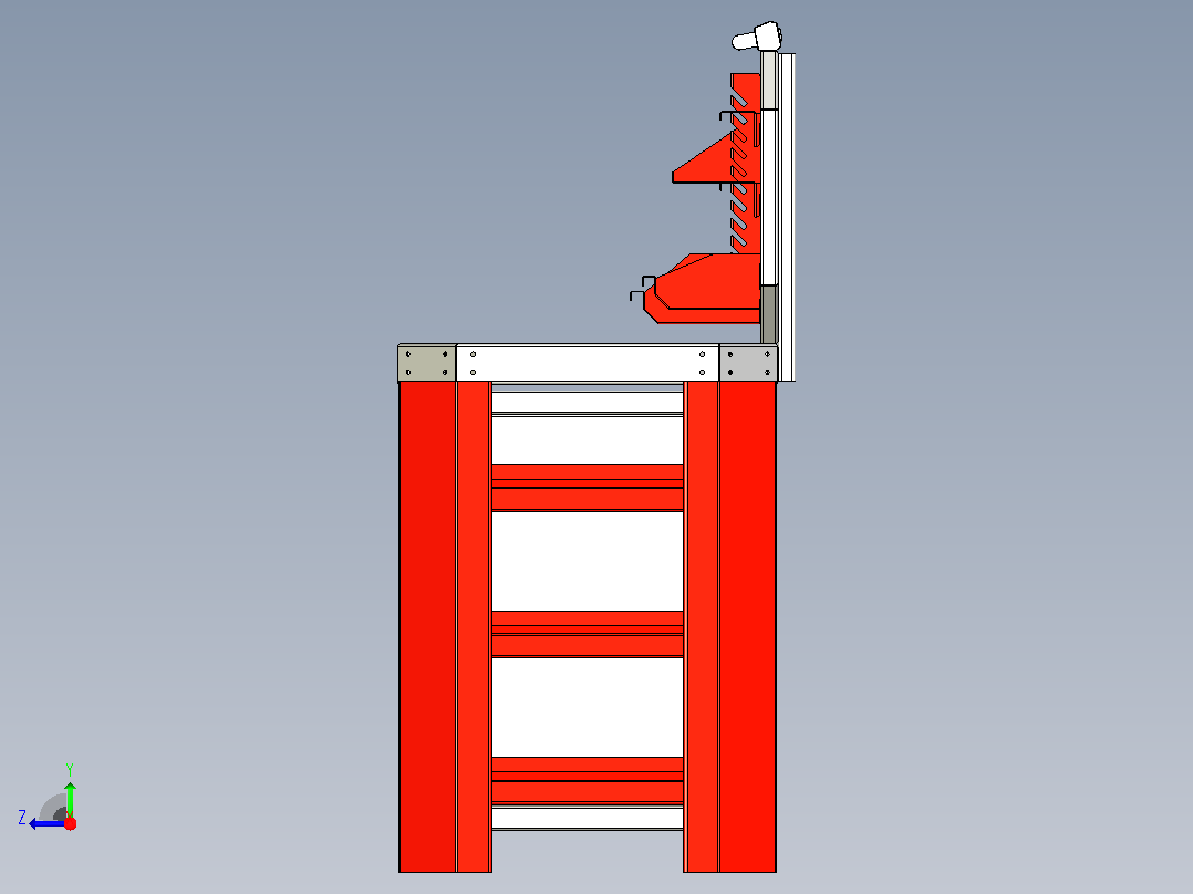 智能紧凑型工作台右视图