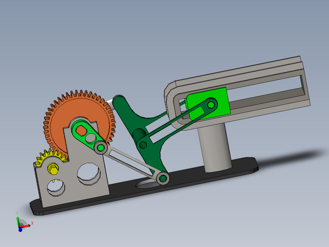一款典型曲柄滑块结构sw17可编辑