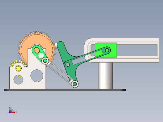 一款典型曲柄滑块结构sw17可编辑前视缩略图