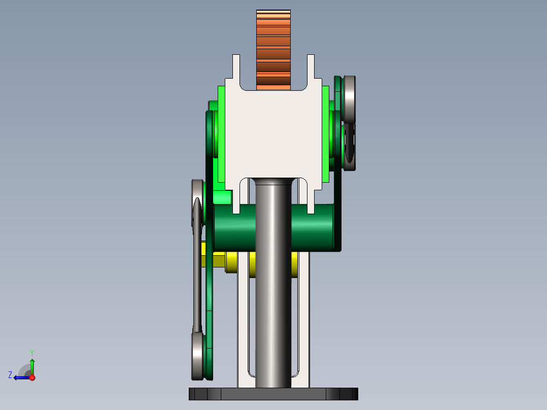 一款典型曲柄滑块结构sw17可编辑右视图