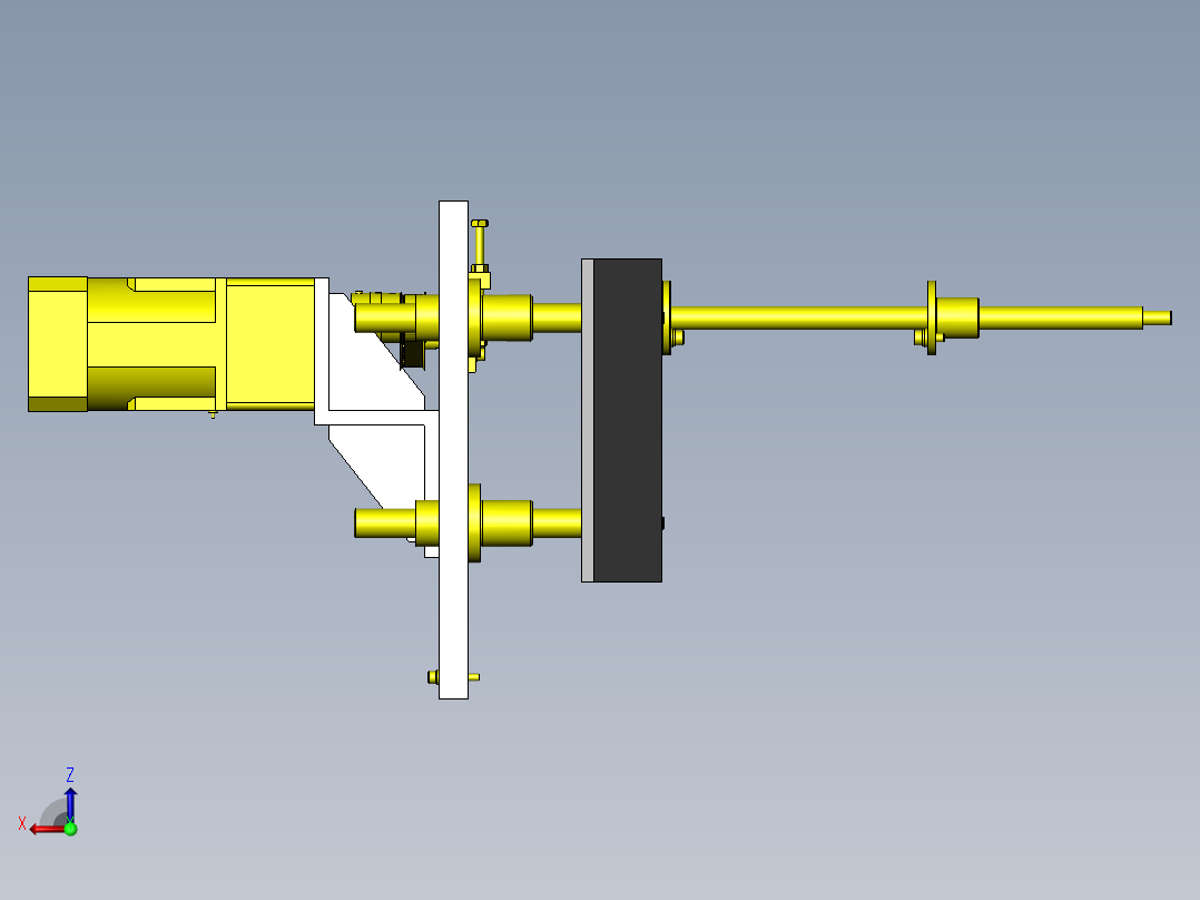 基于左右旋螺纹的导块间距调整机构后视图