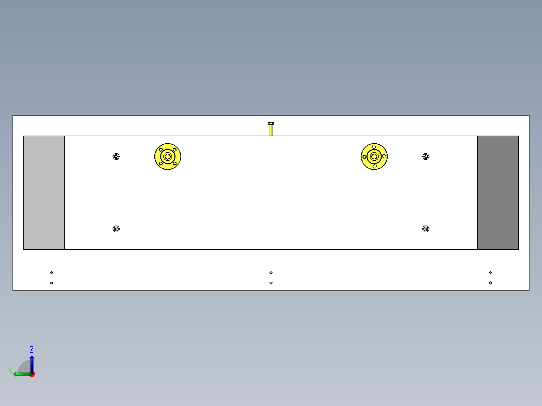 基于左右旋螺纹的导块间距调整机构左视图