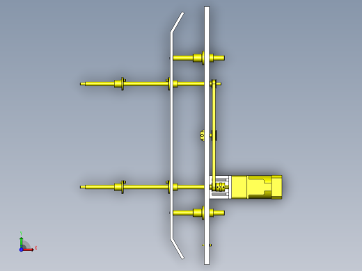 基于左右旋螺纹的导块间距调整机构俯视缩略图