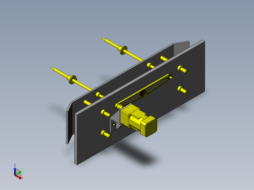 基于左右旋螺纹的导块间距调整机构正等轴测缩略图
