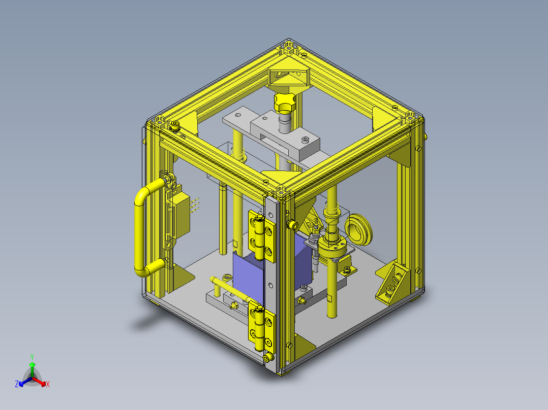 紫外线遮光盒正等轴测图